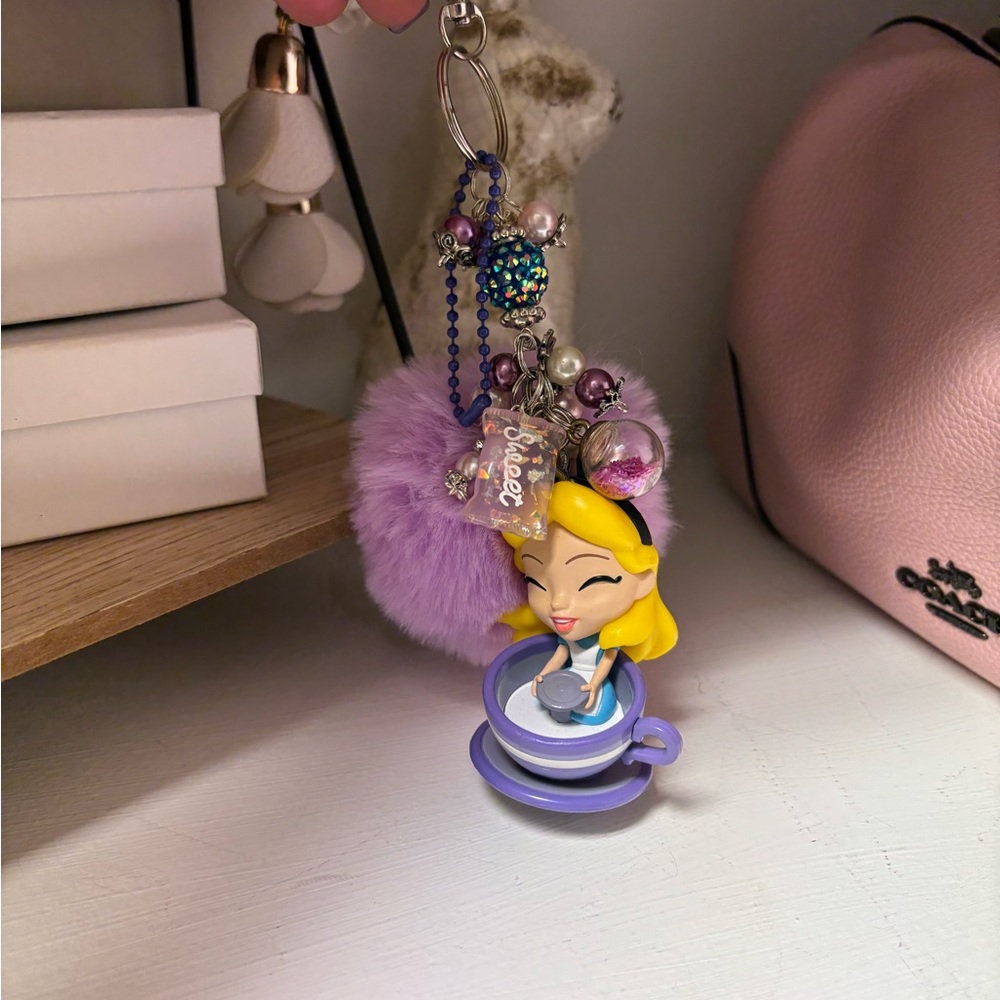 Disney Alice in Tea Cup bag charm